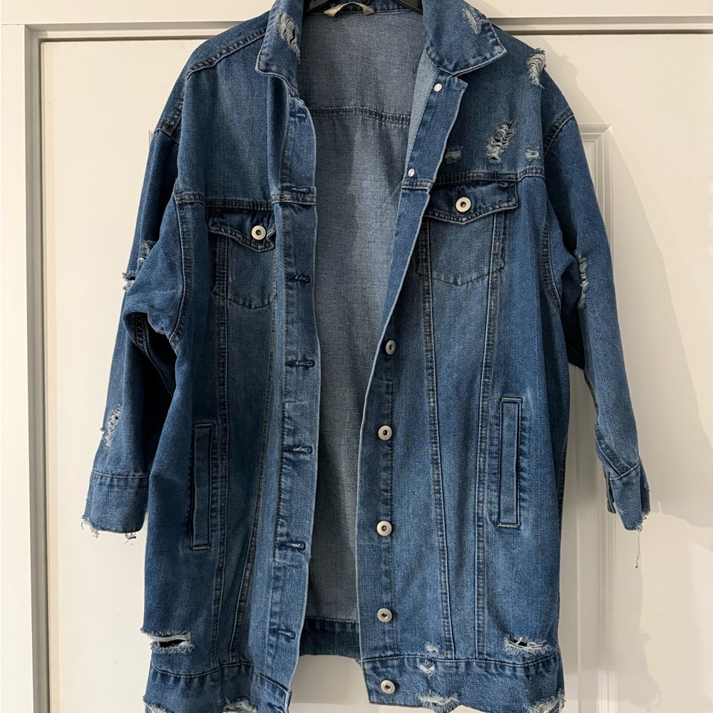 Distressed Blue Denim Jacket